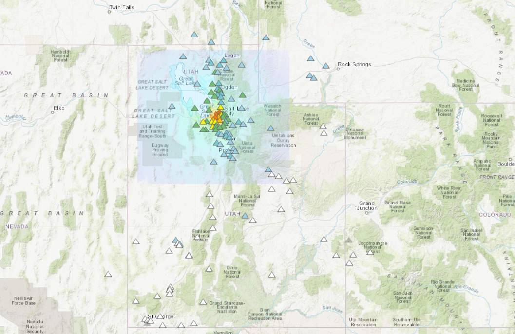 5 7 Magnitude Quake Shakes Utah Largest Since 1992 Kuer 90 1